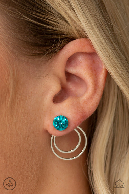 Word Gets Around - Blue ♥ Post Earrings - Gtdazzlequeen