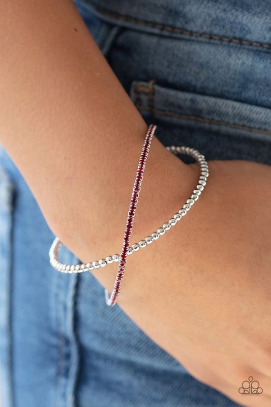 Chicly Crisscrossed-Red Bracelet - Gtdazzlequeen