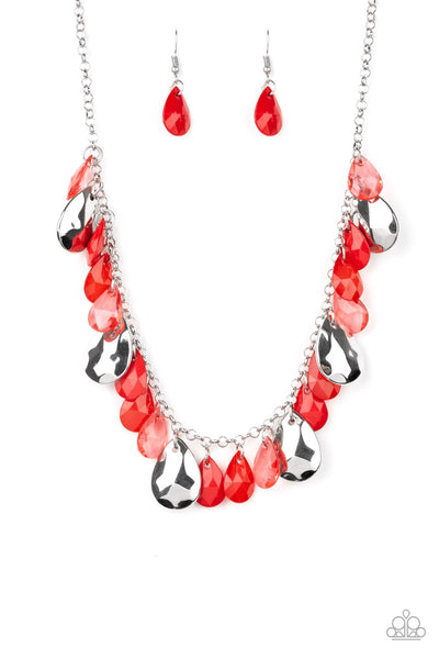 Hurricane Season-Red Necklace - Gtdazzlequeen